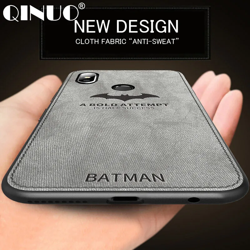 

QINUO Batman Textile Cloth Case For Xiaomi Mi9 9SE Mi8 8SE 5 5X 6 6X Deer Soft Silicone Shockproof Case For Xiaomi Mix 3 2S Max3