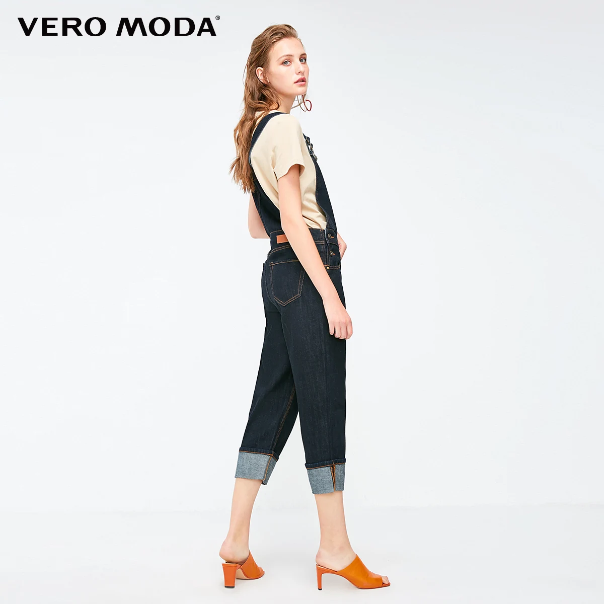 Vero Moda новые женские подвернутые регулируемые лямки джинсовые укороченные джинсы | 318364501