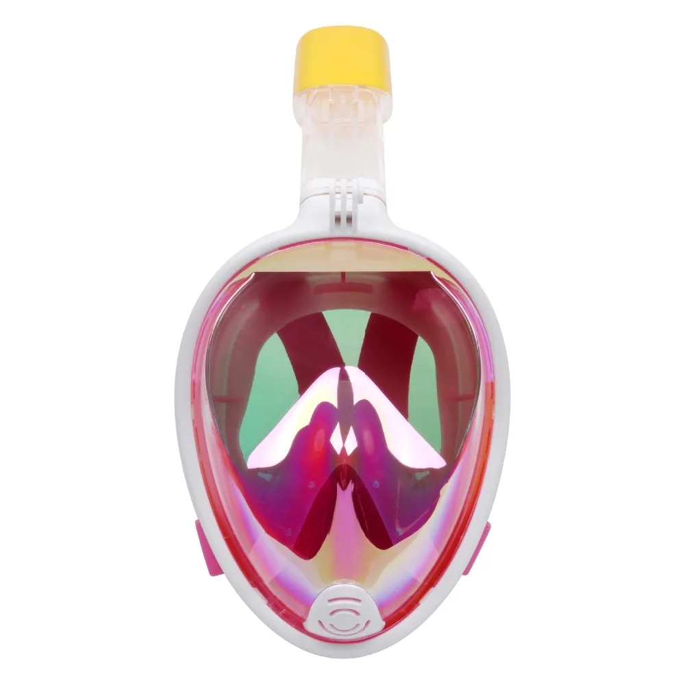 Подводная маска для дайвинга с защитой от запотевания, маска для подводного плавания, тренировочная маска для подводного плавания, 2 в 1, маска для дайвинга и подводного плавания Gopro camera - Цвет: Pink