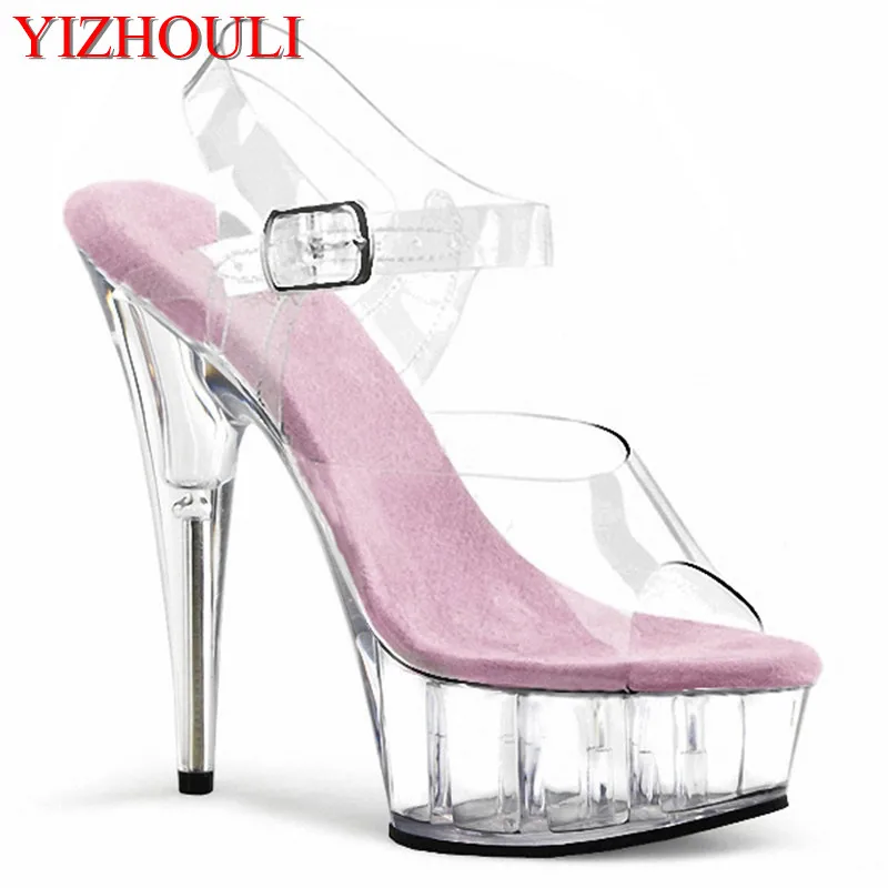 

Party with 15cm heels.Crystal soles 6 inches, sexy pole dancing.Nightclub sandals