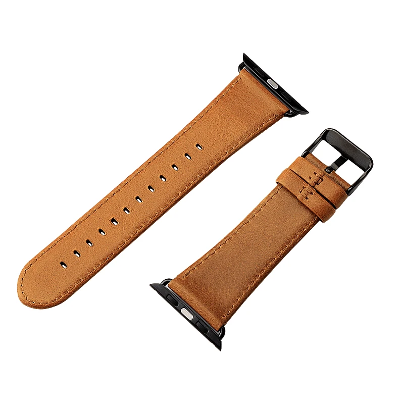 Из натуральной кожи петлевой ремень для apple watch группа 4 42 мм, 38 мм, correa, ремешок для наручных часов iwatch, версия 44 мм 40 мм, версия 3, 2, 1 браслет