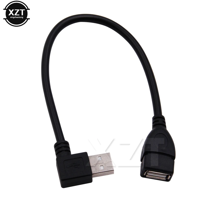 

High Quality 1pcs USB 2.0 A Male to Female 90 degree Angled usb extension cord cable USB2.0 male to female right cable