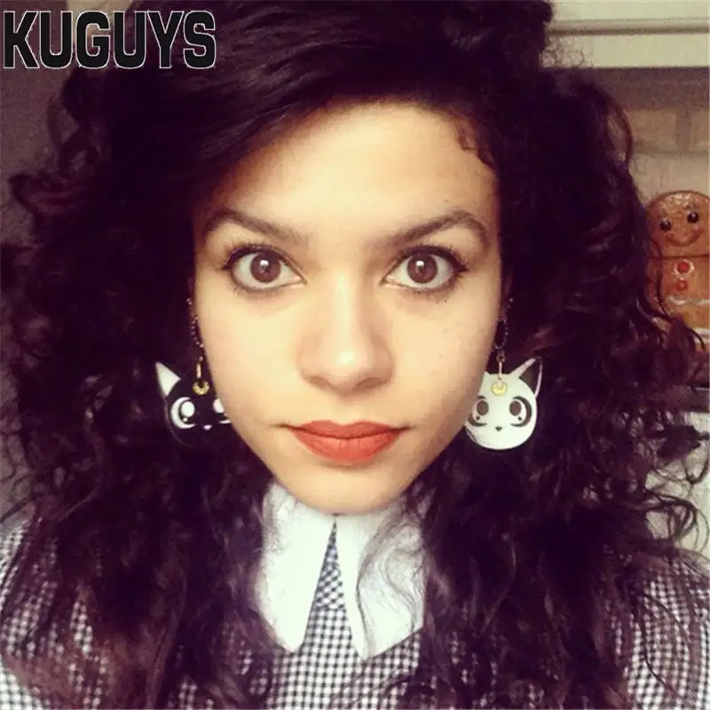 Kuguys акрил ювелирные изделия на заказ Pendientes мода животных Висячие серьги для Для