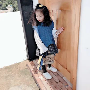 

2019 New Style Fashionable Cotton Girl Baby Plaid Pleated Skirt Joker Sweet Lovely Trendy Elastic Waistband Bubble Miniskirt