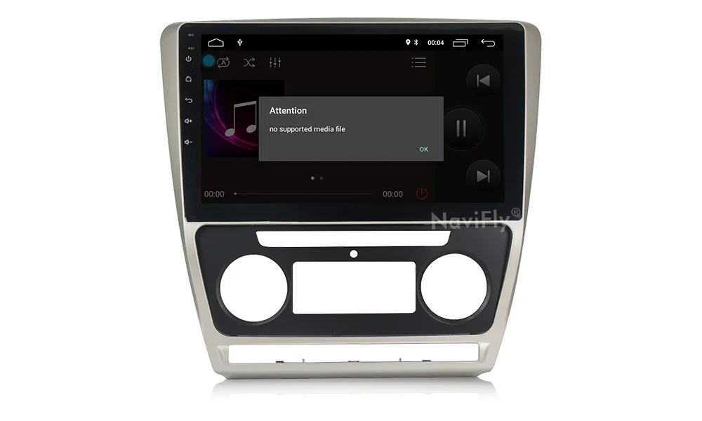 Discount NaviFly Android8.1 Russian menu Car radio FM cassette for SKODA Octavia 2 2011-2013 A5 free shipping GPS BT 4g WIFI 12