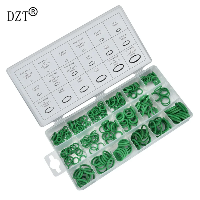 

270Pcs Seals Ring 18 Sizes Rubber Rings O-ring Kit Green Metric O Ring Seals Nitrile Rubber Wear Resistance Strips