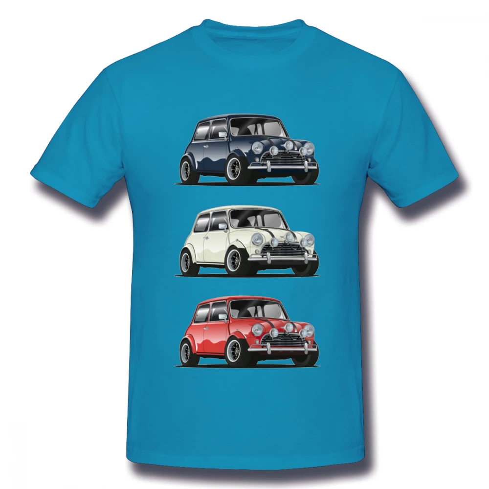 Ретро итальянский трио Мини Купер футболка популярная машина хипстер стиль футболка - Цвет: Королевский синий