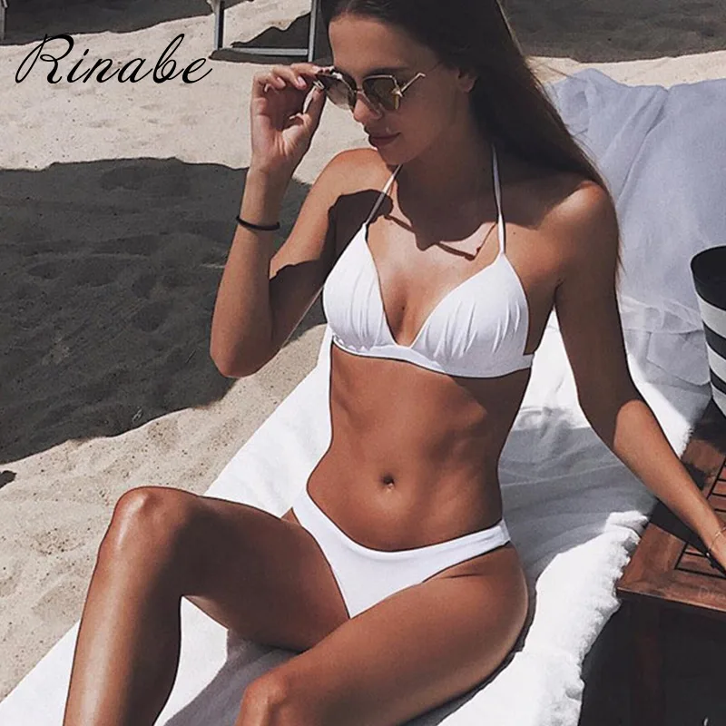 

Rinabe Sexy Bikini Push Up Lace Swimsuit Female String Swimwear 2019 Biquini Thong Bikini Set Bathing Suit Women Beach Wear Bra