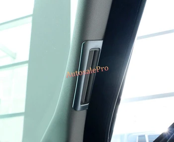 

ABS Chrome Matt Dashboard Front A- Pillar Air Outlet Vent Frame Cover Trim for Jaguar XE X760 2015 2016