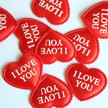 Corazón de tela de 100 Uds. De diámetro, 3,5x2,5 cm, Love you confeti para fiesta de boda, decoración de mesa, artículos decorativos para fiestas de cumpleaños