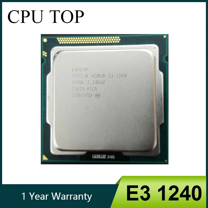 

Intel Xeon E3-1240 3.3GHz SR00K Quad-Core 8M Cache LGA 1155 CPU Processor E3 1240