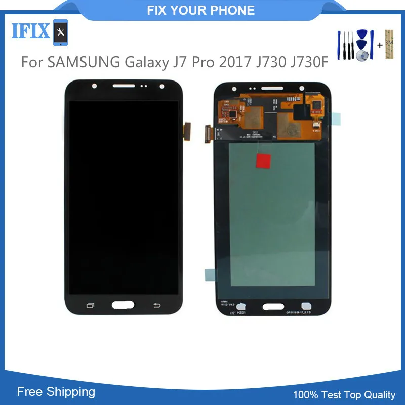 

5.5" Super AMOLED Display For SAMSUNG Galaxy J7 Pro 2017 J730 J730F LCD Touch Screen Digitizer Panel Assembly