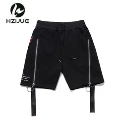 HZIJUE 2018 новые хлопковые шорты для мужчин в стиле хип-хоп Уличная одежда 2 цвета Модная одежда для мужчин большие размеры Повседневная