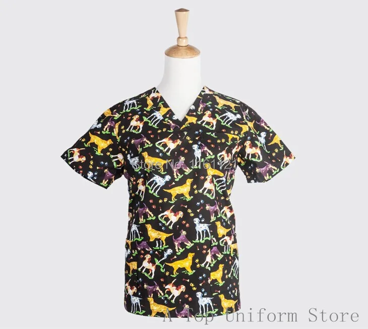 Nurse Uniform Hospital Lab Coat New Unisex Hospital Medical Scrub Top V