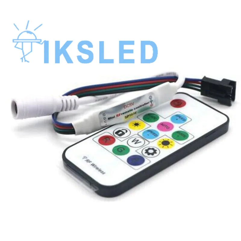 

Mini RF Controller with 14 keys wireless Remote For DC5V WS2812 DC12V WS2811 Dream Color LED Strip Light
