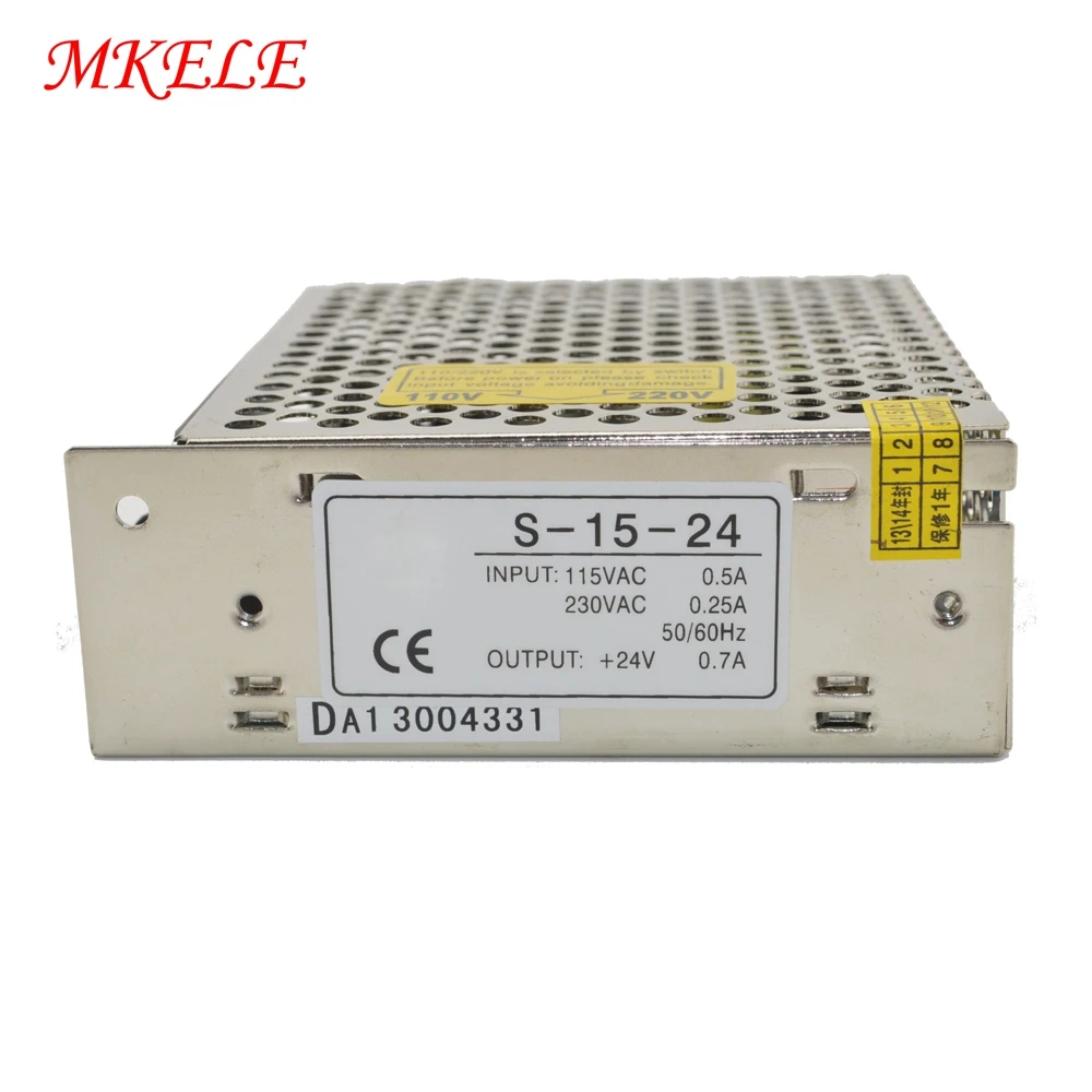 

single board arm useage single outputPower mark 15w 12/24v S-15-24 3/1.3/0.7A switch power supply