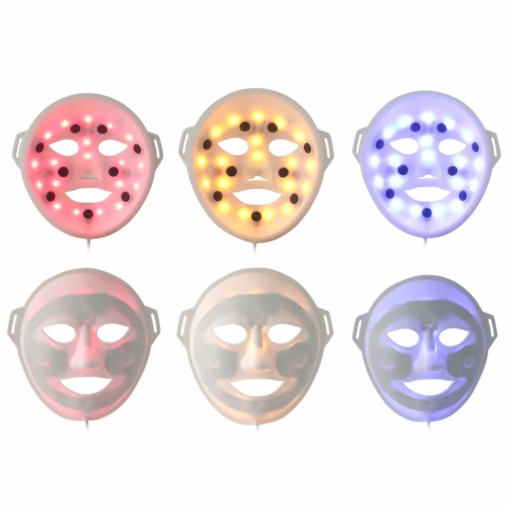 

3D Magic LED Mask Beauty Instrument Mask Phototherapy Red And Blue Light Shrink Pores Rejuvenate Skin Care Tool US/EU Plug new