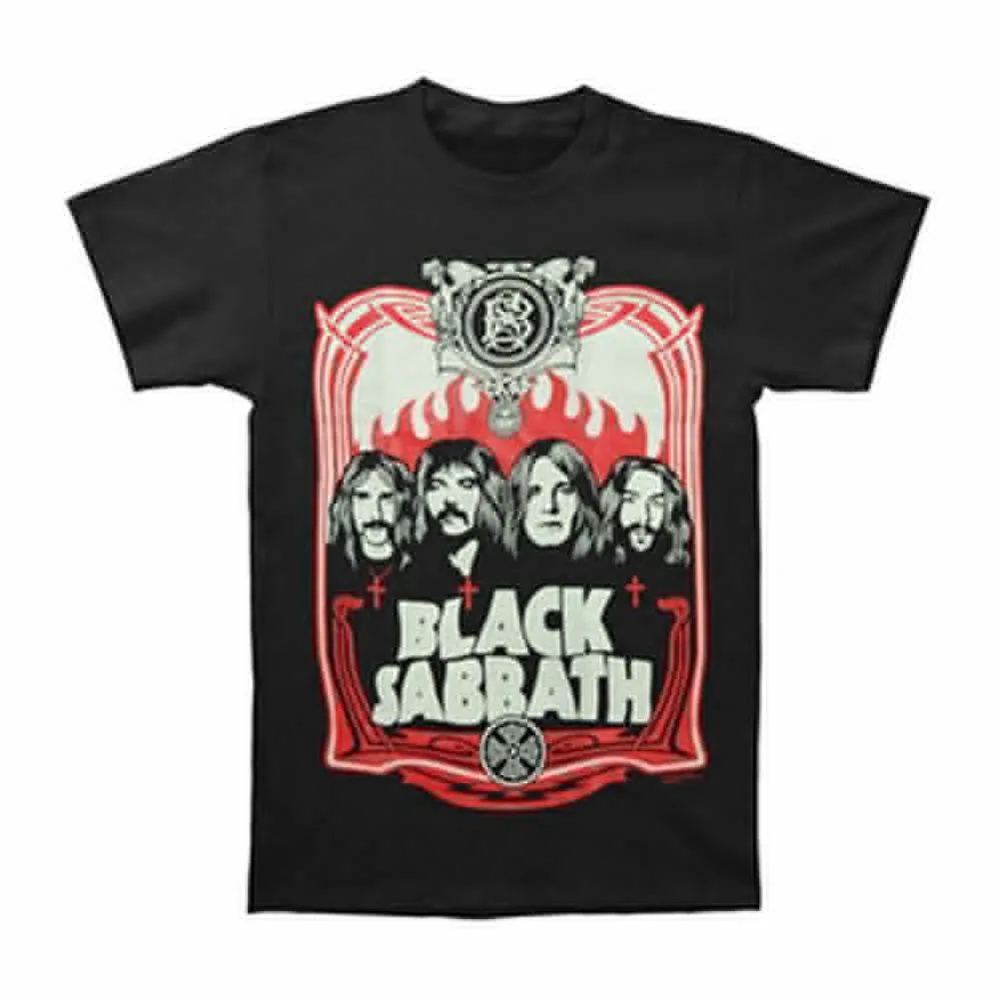 

Custom Shirt Design Graphic O Neck Short Sleeve T Shirts Black Sabbath For Men