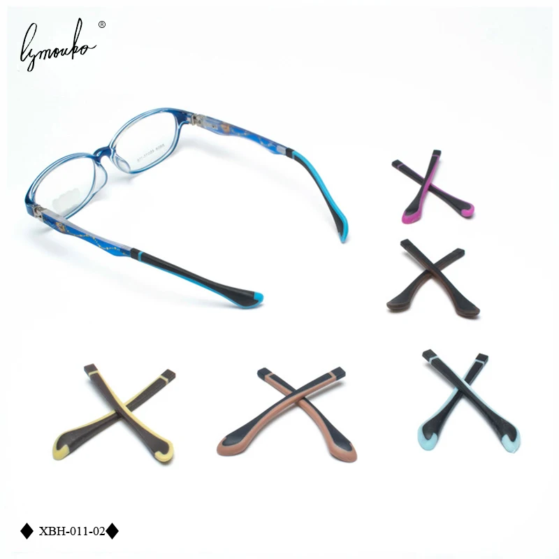 

Tungsten Carbon Rubber Square Hole Glasses Foot Cover Eyeglasses Anti-skid Sleeve Soft Silicone Prevent Allergies Ear Hooks