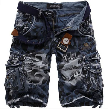 Мужские летние камуфляжные военные карго шорты Бермуды мужские джинсы модные повседневные мешковатые джинсовые шорты 2292