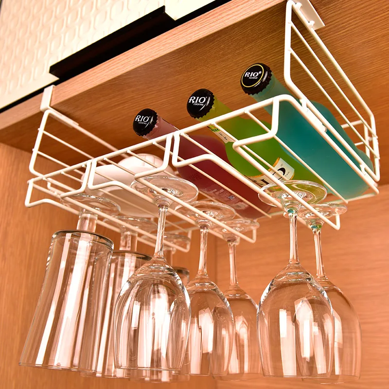 Creative kitchen rack shelf wine cup rack iron cup rack with multiple