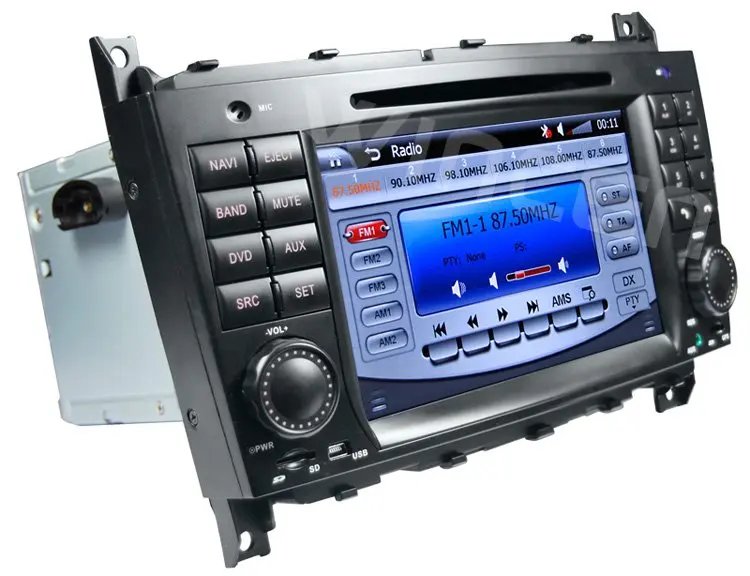 Perfect 7" Car DVD Player for BENZ C Class W203 with 3D Menu multi-languages High Quality Free Shipping+Free Card with Map 3