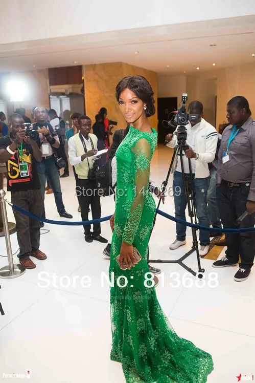 Fashion-Red-Carpet-Miss-Nigeria-Gorgeous-Green-Lace-Celebrity-Dresses-Long-Sleeves-Trumpet-Mermaid-Evening-Formal (2)
