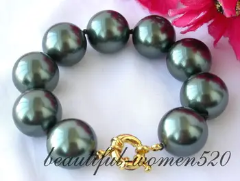 

Z2356 huge 8" 20mm round south sea shell pearl bracelet