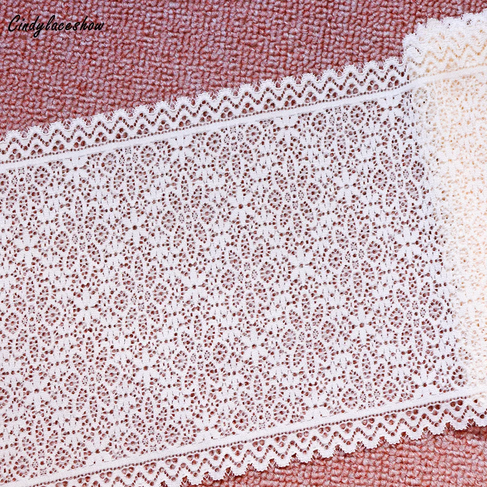 

2Yards Wide Elastic Lace Trim Stretch Lace Trimmings Ribbon Garment Clothing Accessories Garters Sewing Lace Appliques 19.5cm