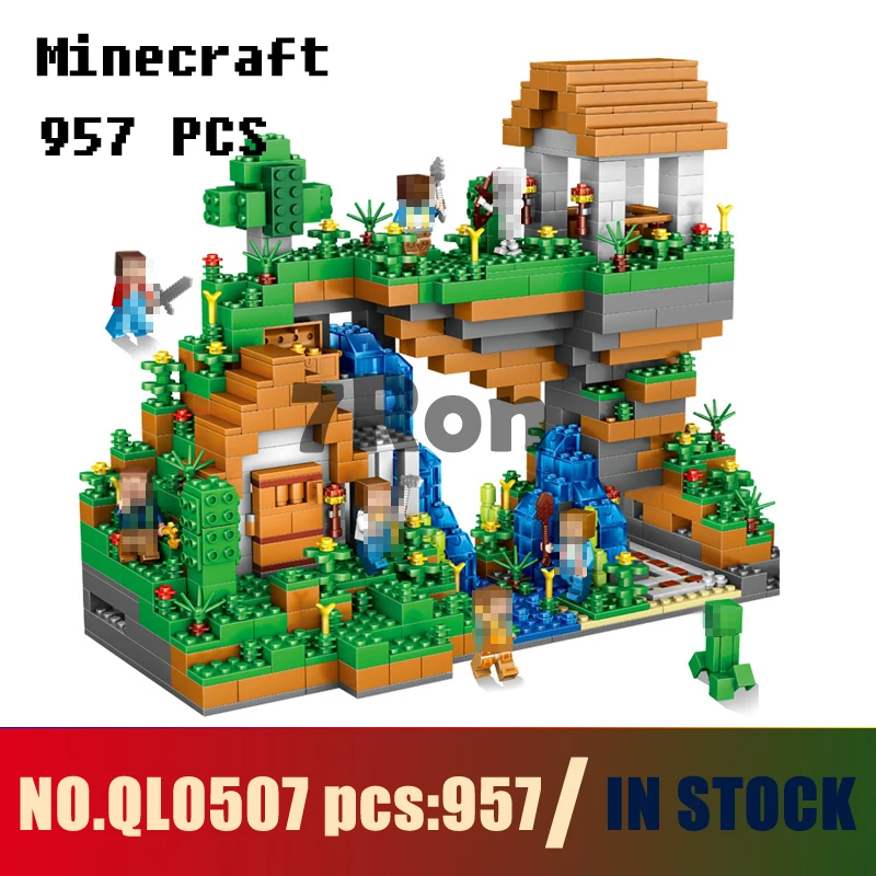 

Models building toy QL0507 957pcs My World Hidden Water Falls Building Blocks Compatible with lego toys & hobbies