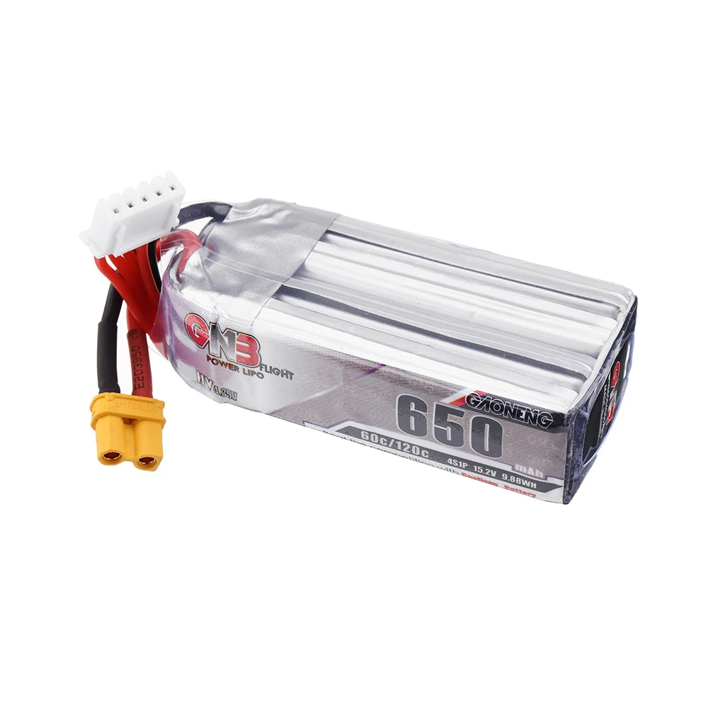 4 шт. Gaoneng 15,2 в 650 мАч 60C 4S HV 4,35 в Lipo батарея XT30 для Beta85X Whoop Quadcopter FPV Racing Cine Whoop BetaFPV Дрон