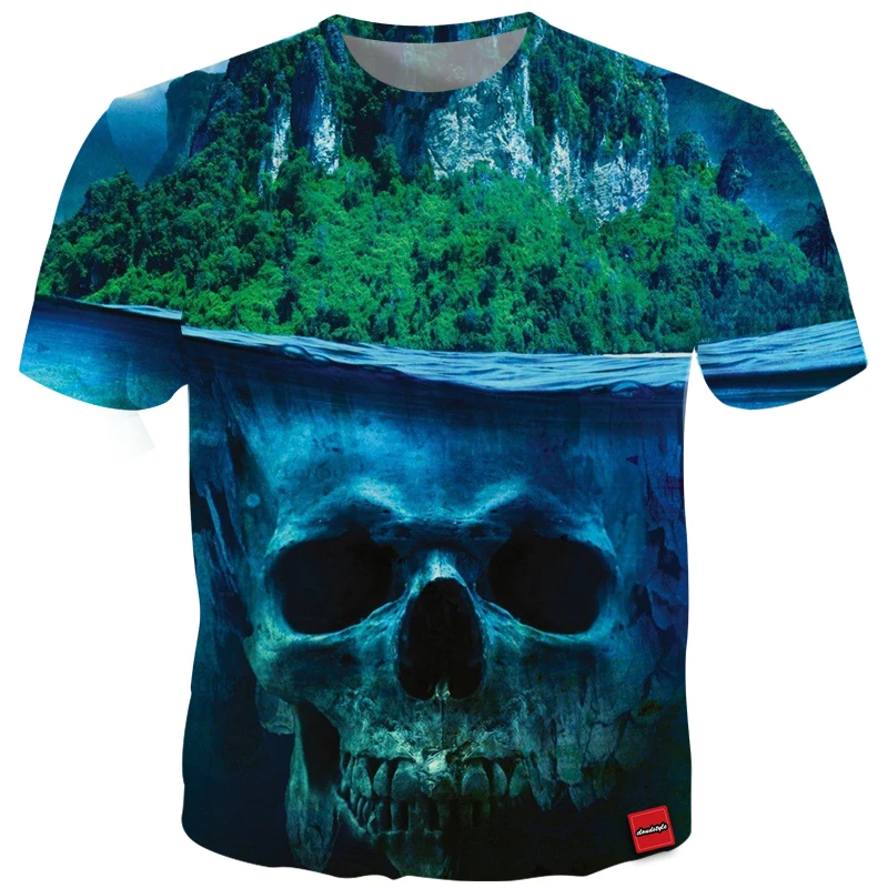 Мужская футболка с 3D принтом черепа размеры до 5XL|street wear|men tshirtdesigner tshirt |