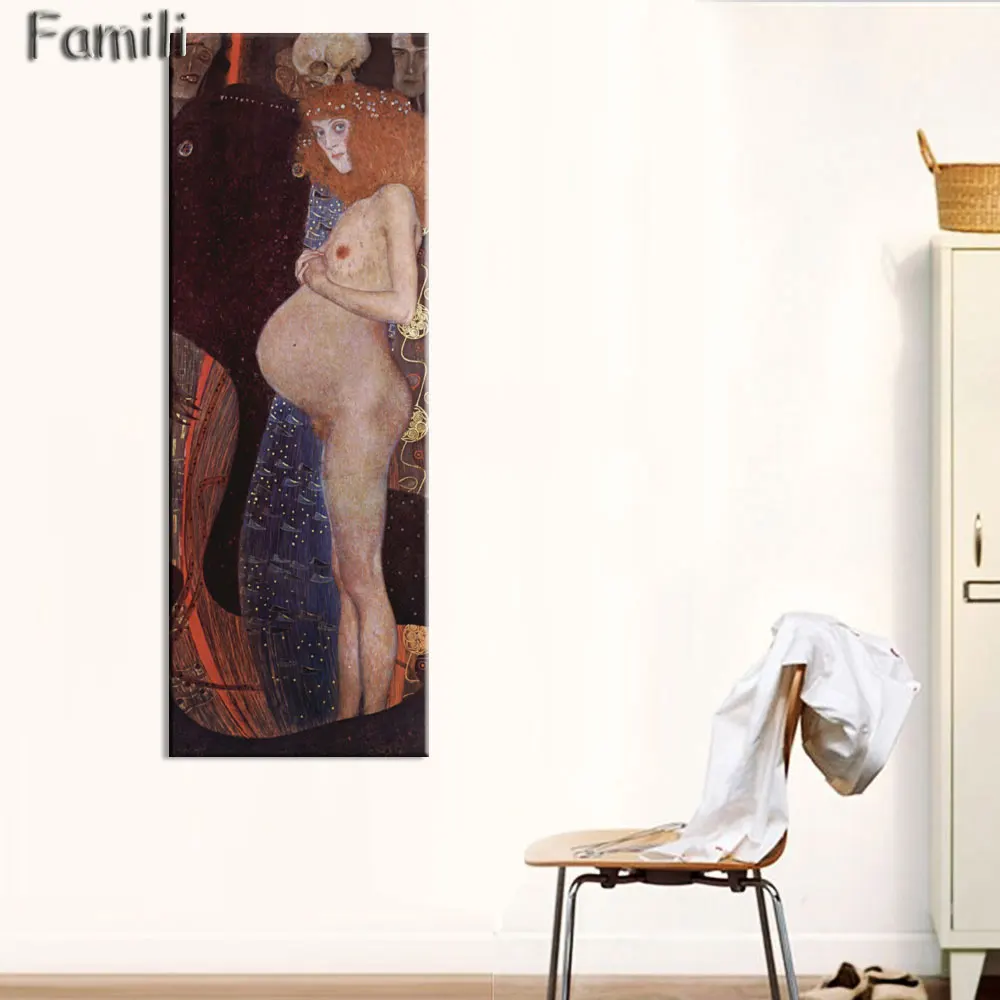 Картина маслом для женщин Quadros Gustav Klimt Monster напечатанная на холсте настенная
