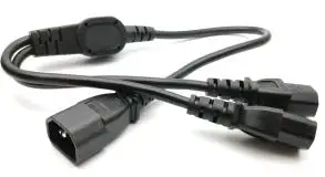 Высокое качество IEC 320 C14 до 2 x C13 Y разделительный шнур 10A 250 В папа Женский адаптер 1
