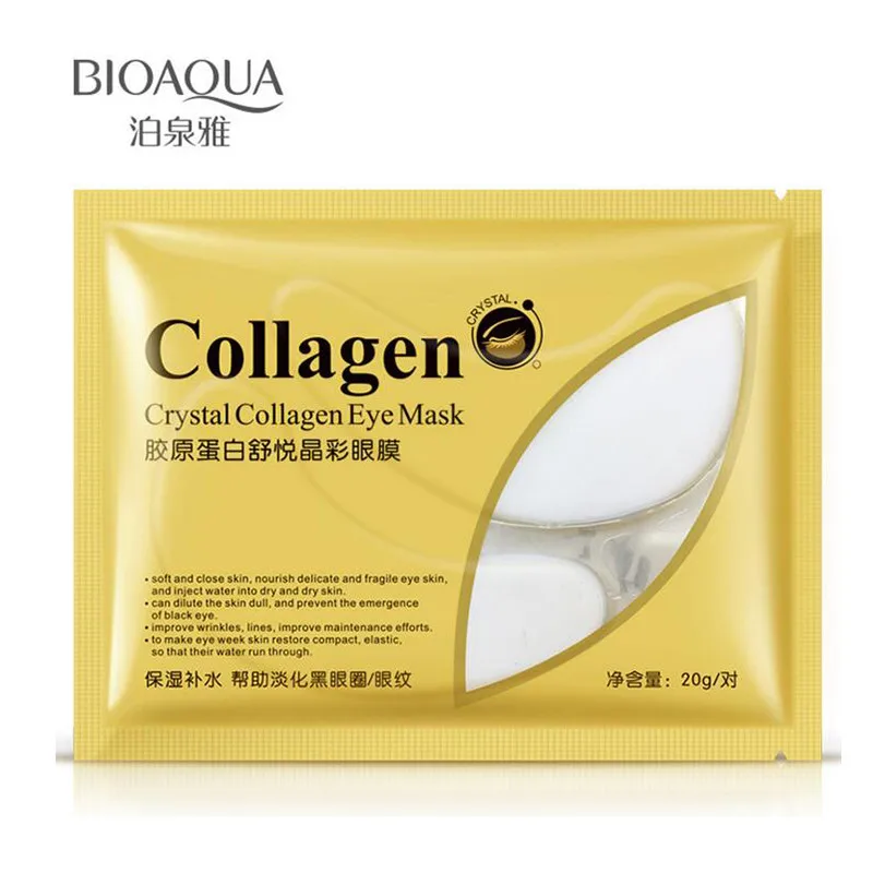 

20pc/lot BIOAQUA Collagen Crystal Eye Mask Moisturizing Anti Ageing Anti Wrinkle Anti-Puffiness Collagen Brighten Eye Mask 20g*5