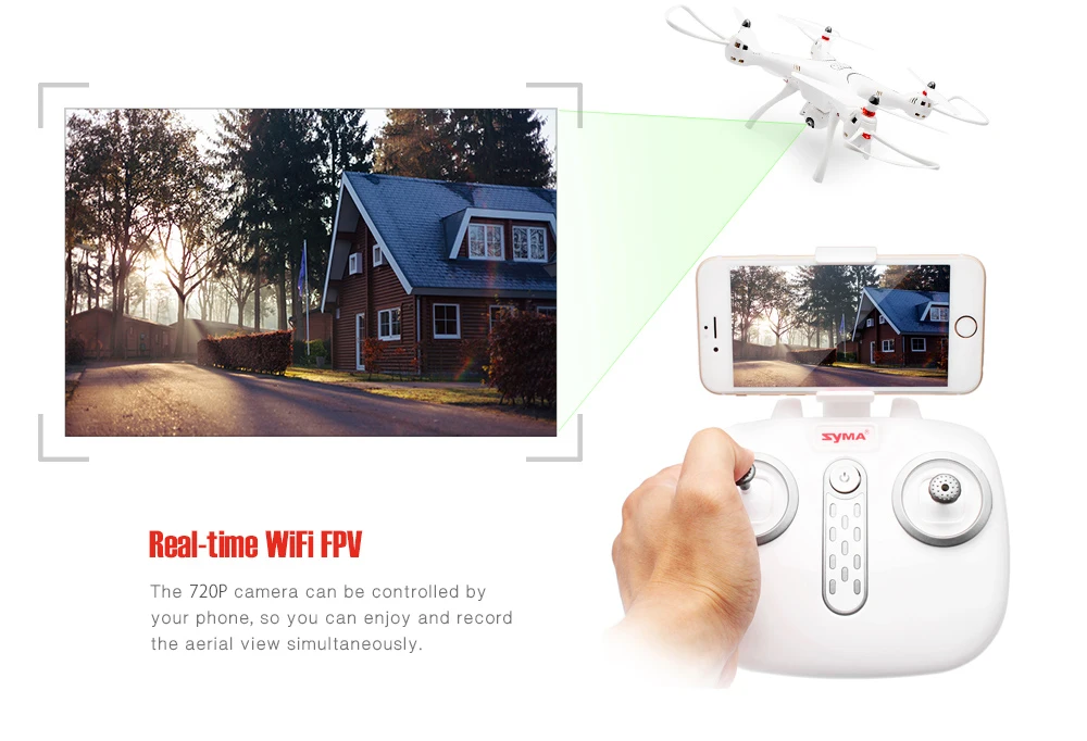 2.SYMA X8 Pro GPS Brushed RC Quadcopter RTF WiFi FPV 720P Camera  Altitude Hold  One Key Return