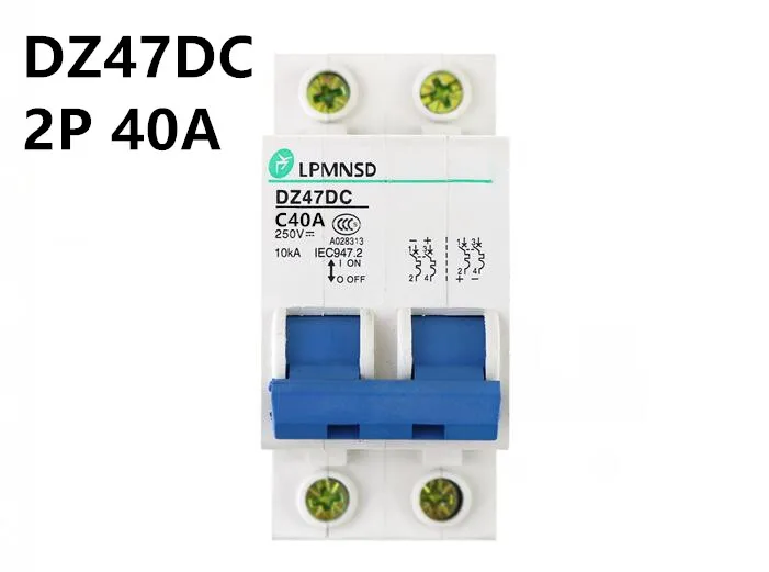 DZ47 DC 2P 40A 250V 10kA автоматический выключатель MCB предохранитель безопасности C