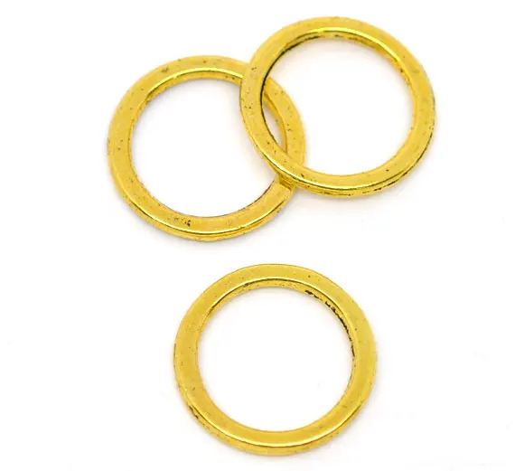 

DoreenBeads Zinc metal alloy Closed Soldered Jump Rings Round golden tone 15mm( 5/8") Dia, 20 PCs