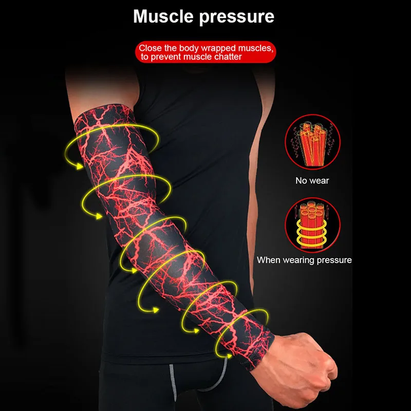 1 шт. налокотники Мужские дышащие быстросохнущие с защитой от ультрафиолета рукава для бега Баскетбол Фитнес Спорт налокотники поддержка