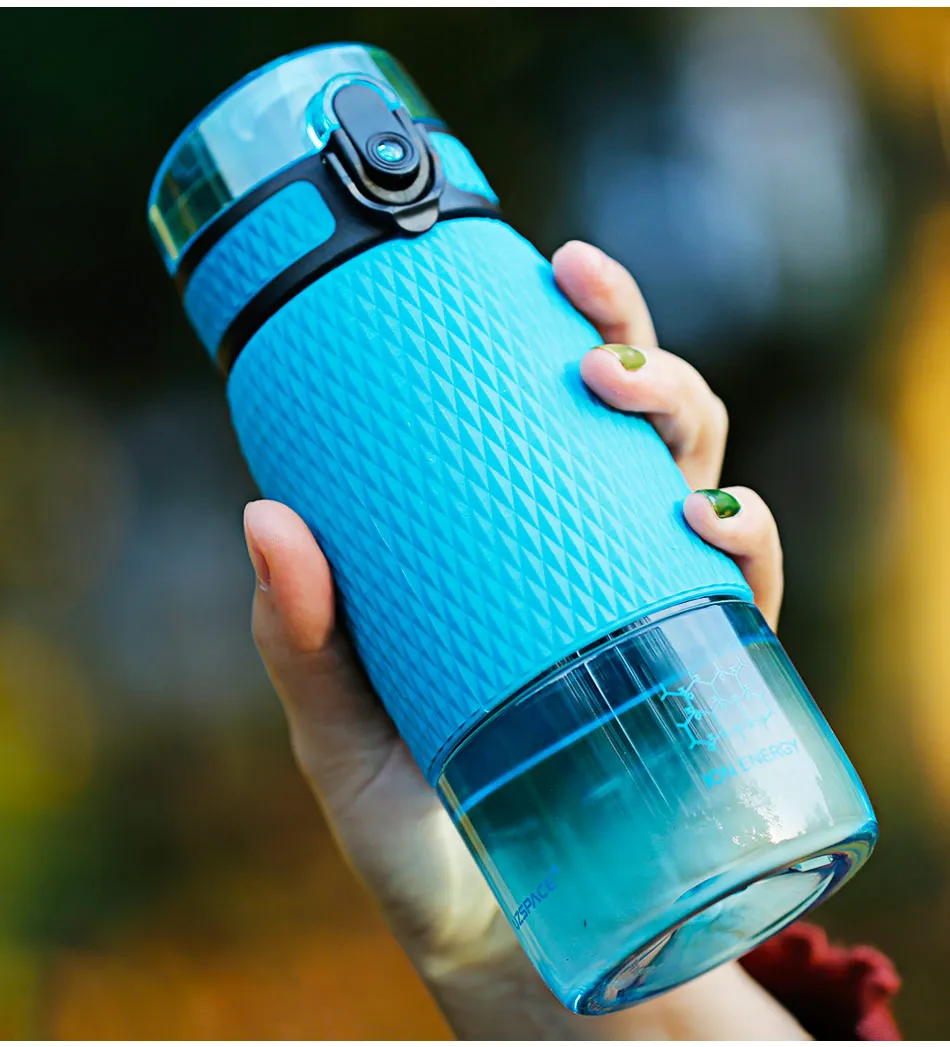 UZSPACE 350ml Tritan Sports Water Bottles Creative Portable buckle Lemon fruit tea Filter Shaker Drink Bottle For Water BPA Free350ML_11