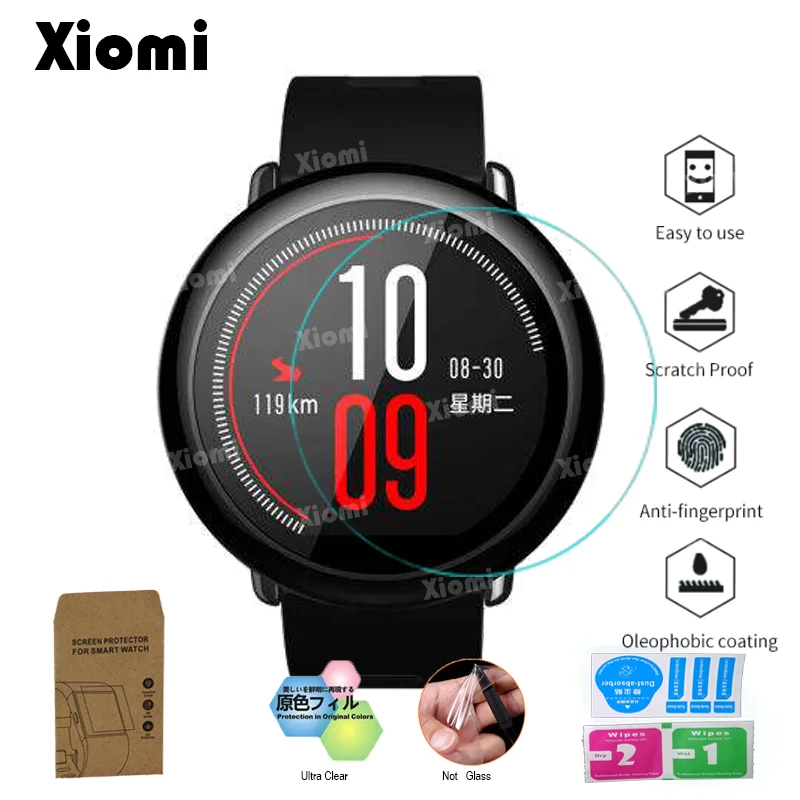 

For Xiaomi Huami Amazfit Pace Sport Smart Watch Screen Protector Cover Protection TPU Soft Clear Protective Film Guard-@