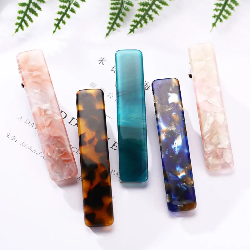 

1PC New Women Japanese Acetate Long Colorful Barrettes Elegant Hair Clips Headbands Lady Metal Hairpins Fashion Hair Accessories