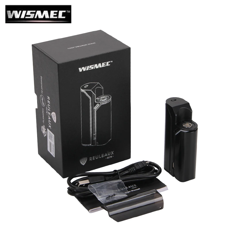 

Оригинальный wismec Reuleaux RX75 коробка батарейный блок с температурным контролем 75 Вт рел RX75 поле Mod fit 2 мл Amor мини распылитель испаритель