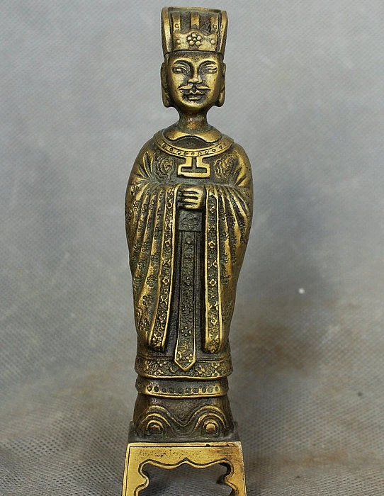 

Old China Copper Bronze Minister (of a monarchy) Secretary feudal princes Statue