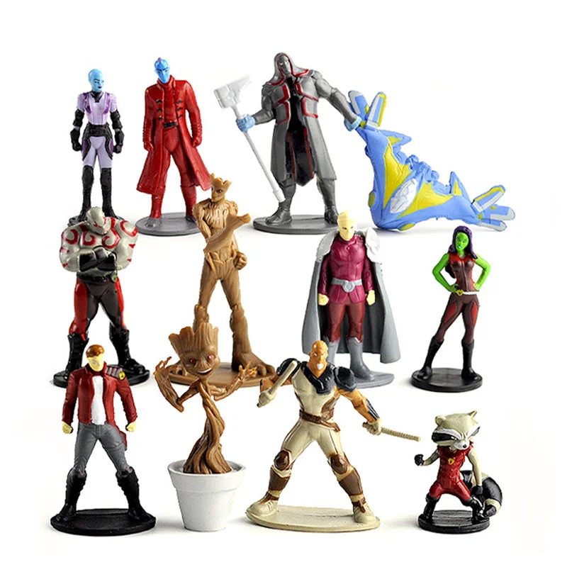 

12Pcs/set Guardians Galaxy Action Figure Baby Peter Quill Gamora Drax the Destroyer Nebula Yondu Udonta Model Toys forr children