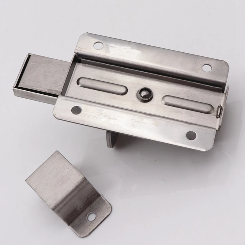 Stainless Steel Door Latch Barrel Bolt Latch Hasp Stapler Gate Lock Safety Easy To Install 3