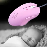 מחשב נייד Gaming Mouse שקט לחץ עכברים משחק אופטי אור LED USB ארגונומי Wired עם 3200 DPI ו 6 לחצנים עבור מחשב נייד PC מחשב (5)