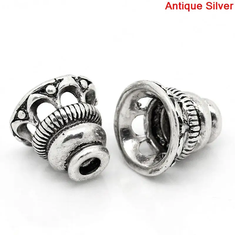 

Copper Beads Caps Tower Antique Silver (Fits 18mm Beads) 10mm( 3/8") x 9mm( 3/8"), 1 Piece new