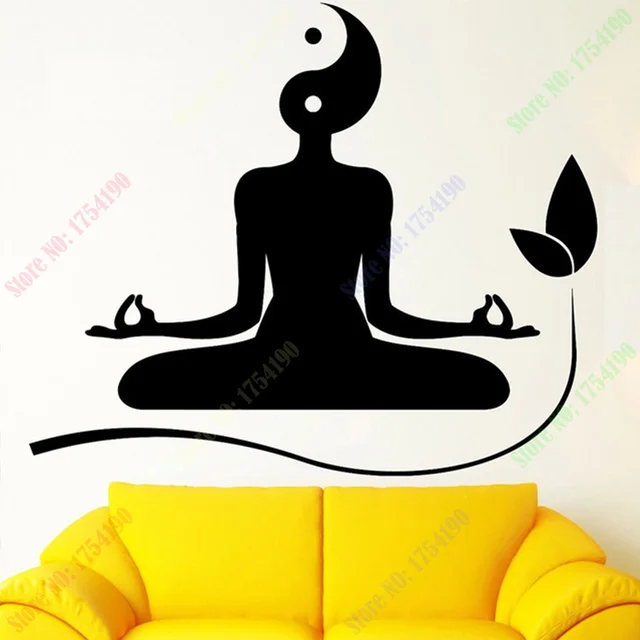 Wall Decal Yoga Meditation Zen Buddhism Yin Yan Vinyl Stickers Art Wall Decal Yoga Meditation Zen Buddhism Yin Yan Vinyl Stickers Art Mural Fitness Sticker Home