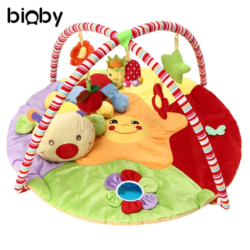 

Kids Cartoon Gym Blanket Soft Play Mat With Frame Rattle Crawling Developmental Toy Crawling Rugs Playmat Floor Carpet Paradise